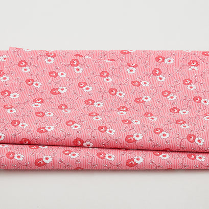Blossoms - Floral Vine Red 2 Yard Cut