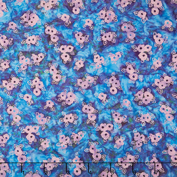 Artisan Batiks - Wild Poppies Flowers Hydrangea Yardage
