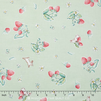 Bunnies and Cream - Strawberry Mint Yardage