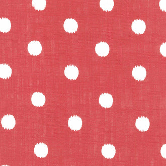 Panache - Cotton Slub Dot Red Yardage