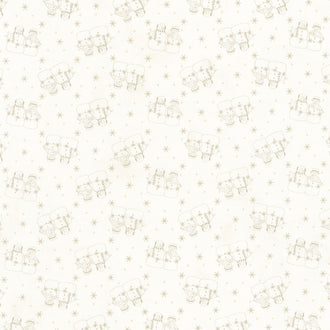 Snowman Gatherings IV - Snow Couple Snow Taupe Yardage