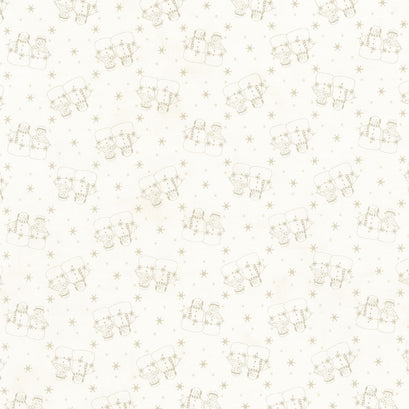Snowman Gatherings IV - Snow Couple Snow Taupe Yardage