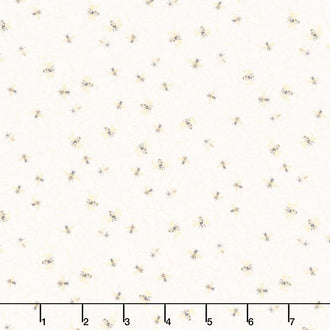 Home Sweet Home - Bees On Honeycombs Ecru Yardage