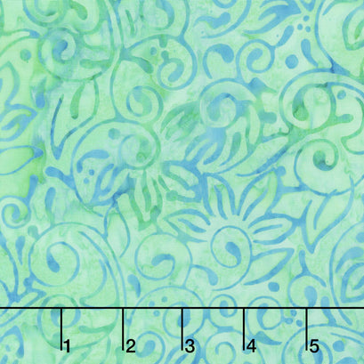 Tonga Batiks - Aruba Vine Scroll Midori Yardage