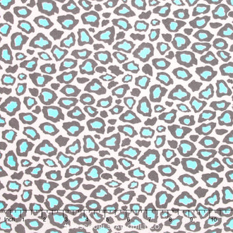 Cozy Cotton Flannels - Aqua Cheetah Yardage