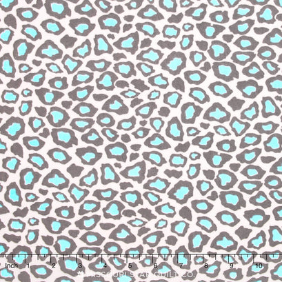 Cozy Cotton Flannels - Aqua Cheetah Yardage