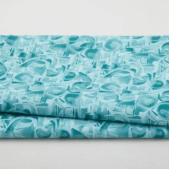 Spectral - Abstract Shapes Aqua 118" Wide 3 Yard Cut