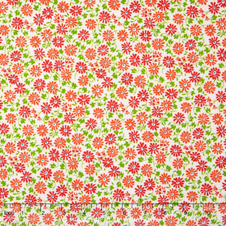 Church Ladies' Aprons - Small Floral Cream Yardage