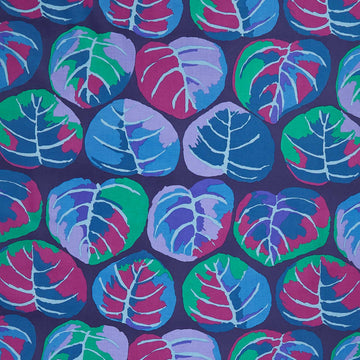 Kaffe Fassett Collective - February 2025 Palm Leaves Blue Yardage