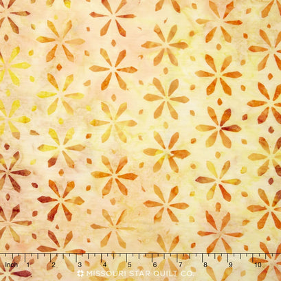 Tonga Batiks - Vineyard Set Flower Stamp Tangy Yardage