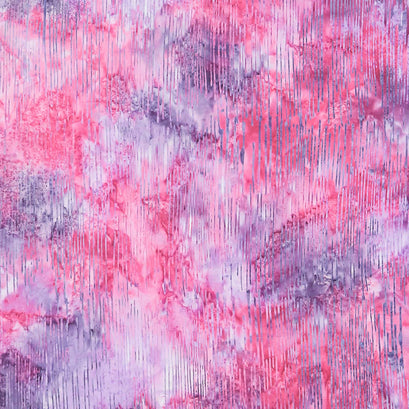 Fairy Floss Batiks - Woodblock Scratches Purple Yardage