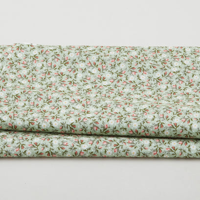 Graceful - Mini Floral Green 2 Yard Cut