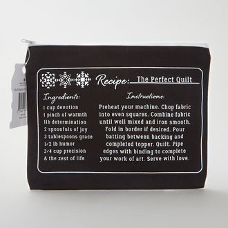 Missouri Star The Perfect Quilt Recipe 12oz Canvas Project Pouch