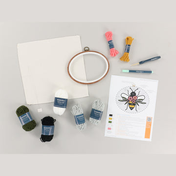Bloomin' Bee Punch Needle Hoop Kit