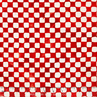 Artisan Batiks - Color Source 5 Checkerboard Red Yardage