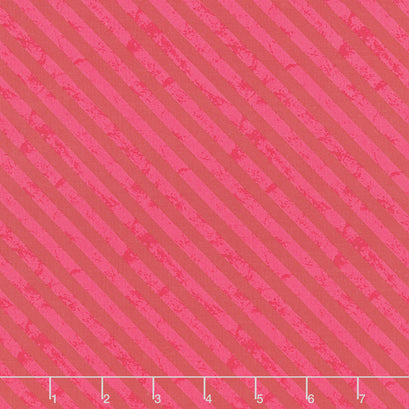 Noah & Friends II - Diagonal Stripe Red Yardage