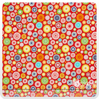 Lazy Day - Floral Red Yardage