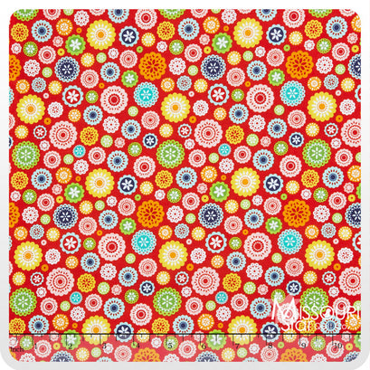 Lazy Day - Floral Red Yardage