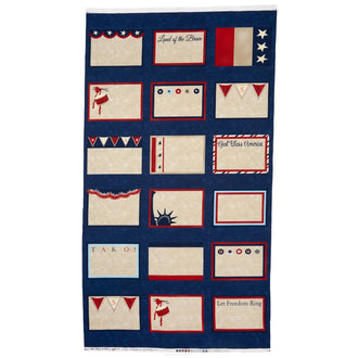 Red. White & Free - Navy Panel