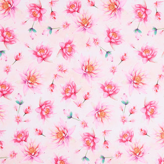 Lotus and Koi - Lotus Pink Yardage