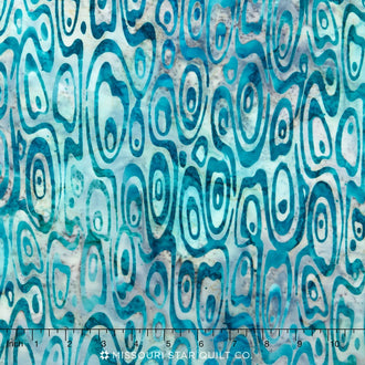 Artisan Batiks - Elementals Landscapes 2 Swirls Caribbean Teal Yardage