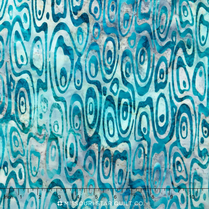 Artisan Batiks - Elementals Landscapes 2 Swirls Caribbean Teal Yardage