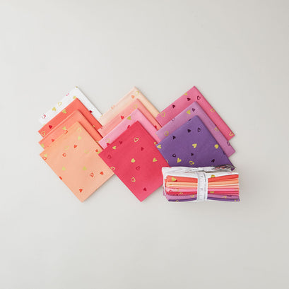 I Heart Ombre Metallic Fat Quarter Bundle