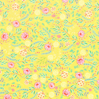 Faraway Florals - Vines Sunflower Yardage