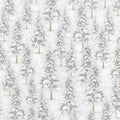 Winter White 3 - Ice Trees Ice Metallic Yardage