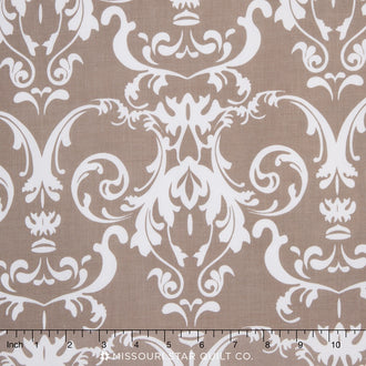 Halle Rose - Damask Gray Yardage