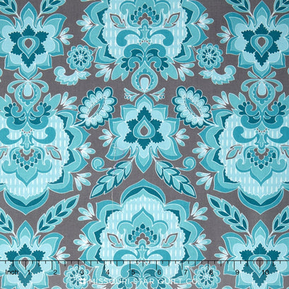 Fantine - Fantine Damask Blue Yardage