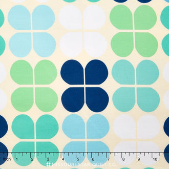 Geo Pop Canvas - Flower Lagoon Canvas Yardage