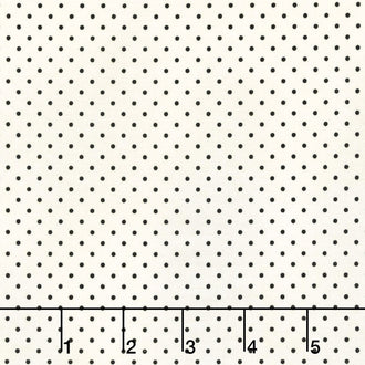 Swiss Dot - Swiss Dot Small Black on Cream Yardage