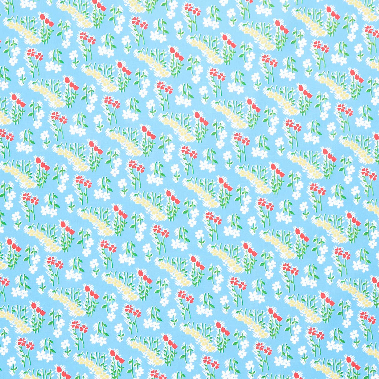 Garden Party (Windham) - Flower Field Blue Yardage Primary Image