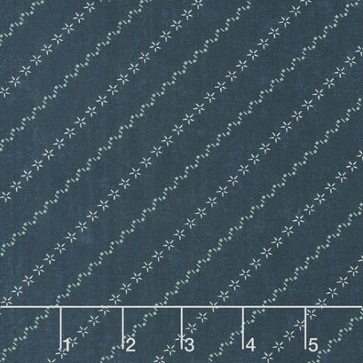 Daisy Lane - All In A Row Bluebell Yardage