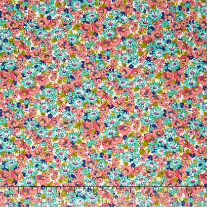 London Calling 6 - Lawn Packed Floral Bright Yardage