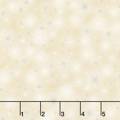 Winter's Grandeur - Champagne Twinkle Champagne Metallic Yardage