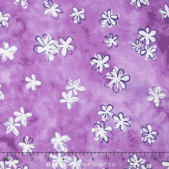 Daisy Love Flannels - Purple Yardage