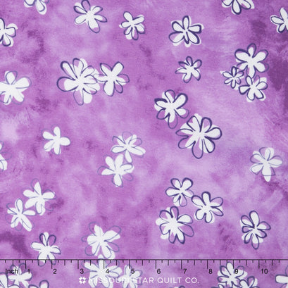 Daisy Love Flannels - Purple Yardage