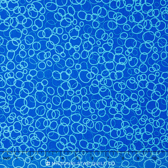 In the Ocean - Bubbles Blue Yardage