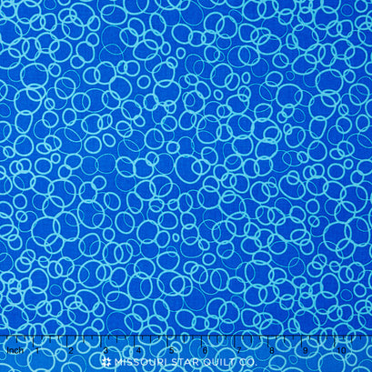 In the Ocean - Bubbles Blue Yardage