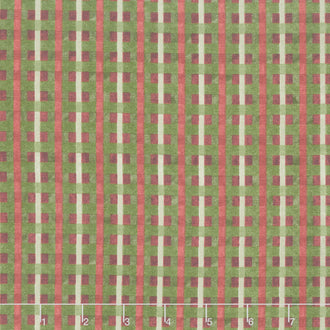 Up on the Housetop - Plaid Green Yardage