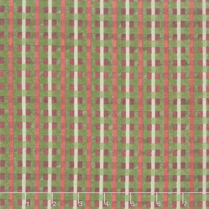 Up on the Housetop - Plaid Green Yardage