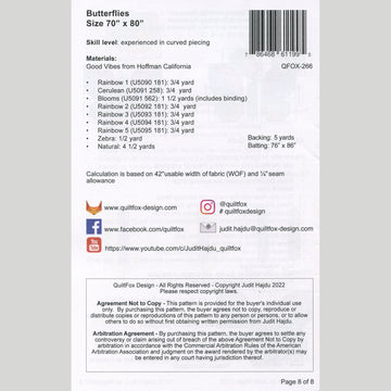 Butterflies Quilt Pattern Alternative View #1