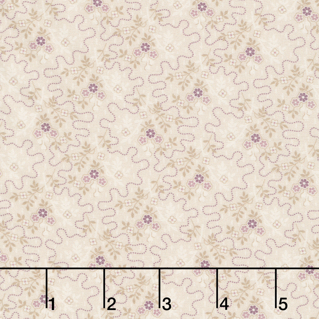 Plumberry III - Three Blooms Tan Yardage