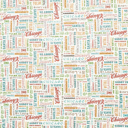 Route 66 - Words Cream Yardage