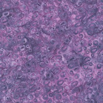 Fairy Floss Batiks - Woodblock Drops Purple Yardage
