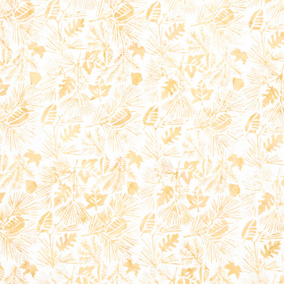 Oasis Batiks - Leaves Cream Yardage