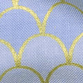 Let's Be Mermaids - Mermaid Scallops Periwinkle Sparkle Yardage