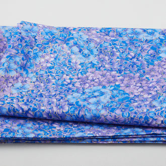 Opulent Floral - Opulent Hydrangea Lilac Metallic 2 Yard Cut